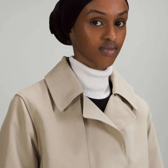 Lululemon Always There Short Trench Coat Raw Linen - Picture 4 of 14